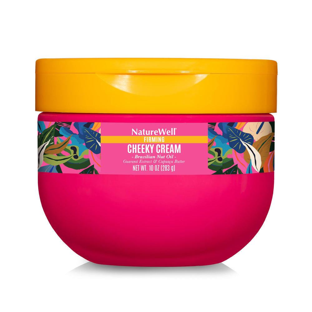 Nature Well caffeine stimulation visual highlights potential revitalization for tired-looking skin.