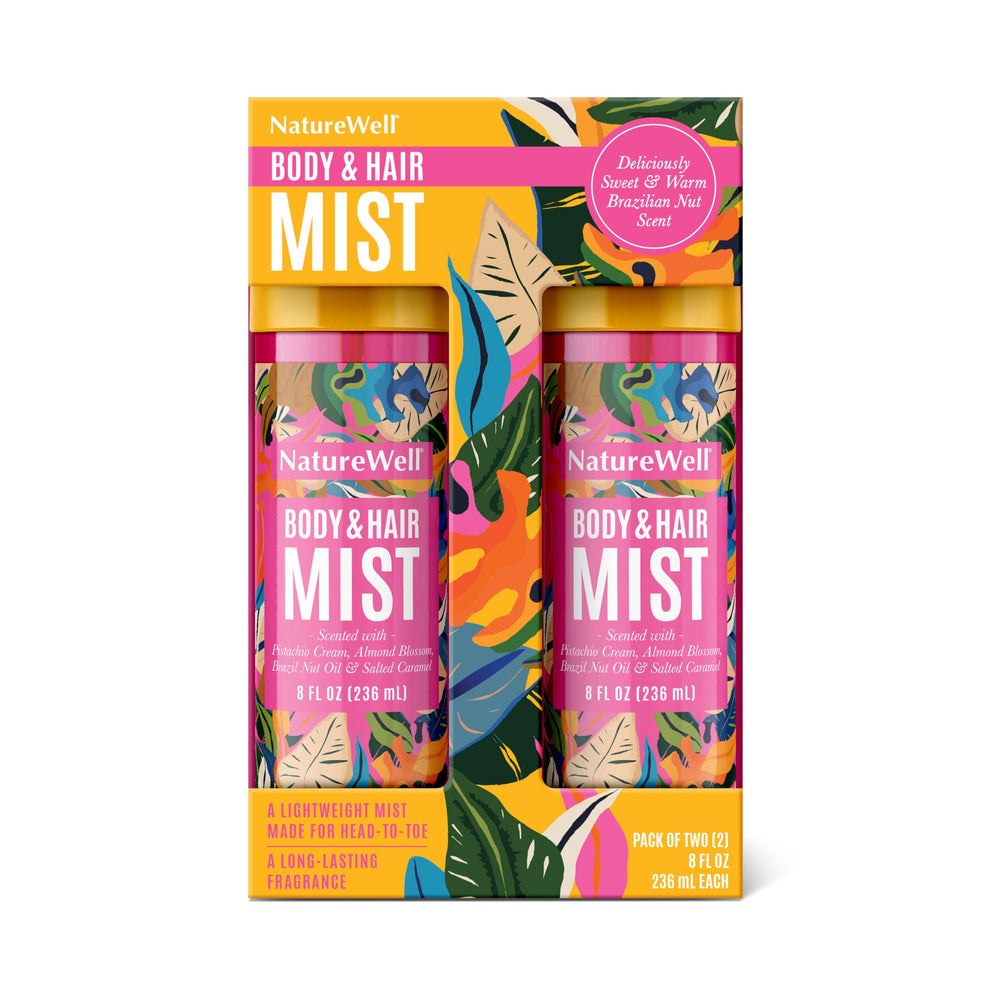 Nature Well Cheeky Hair & Body Mist on wrist for daily scent.
