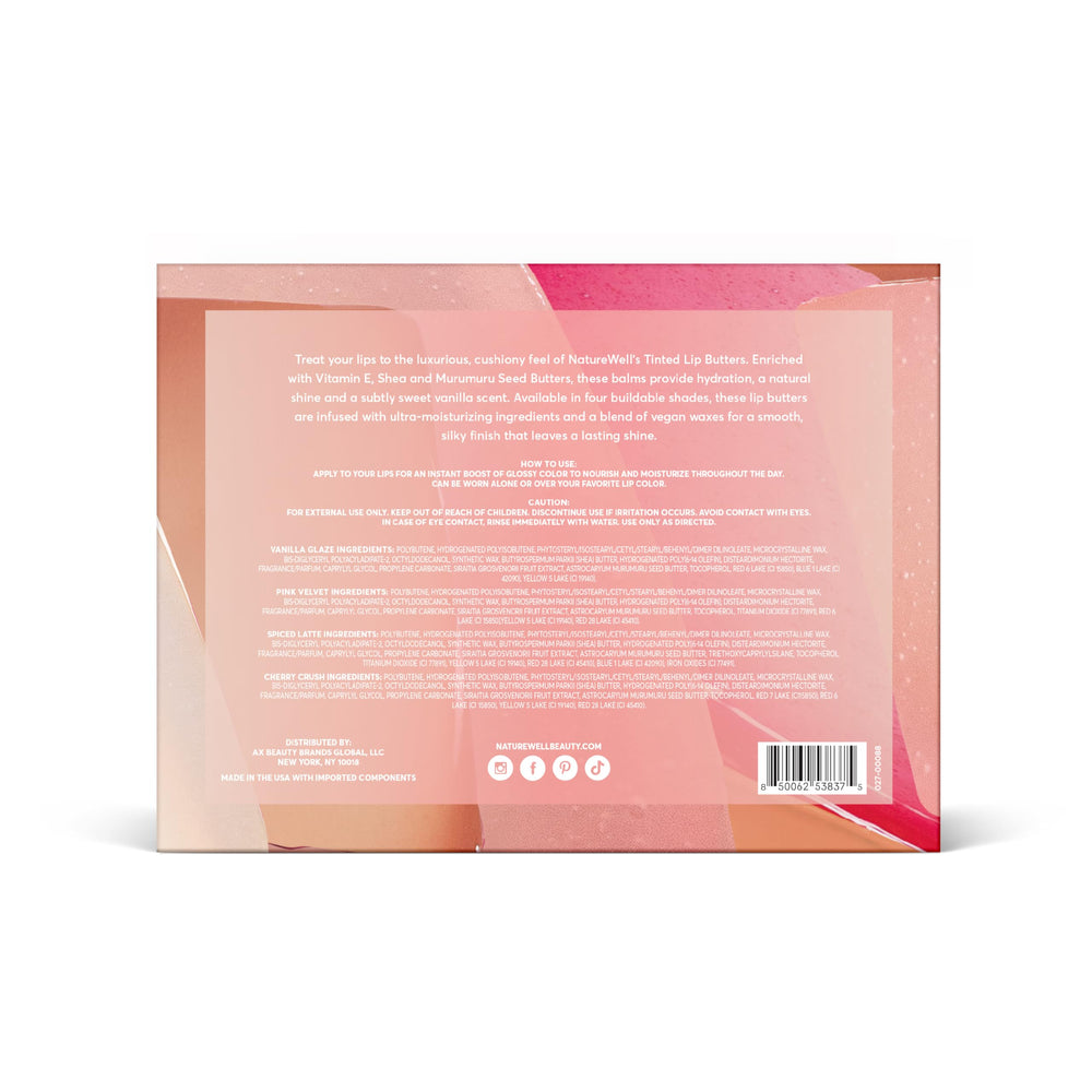 Nature Well Vanilla Glaze swatch offers soft nude shine and pleasant vanilla aroma.