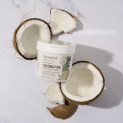 NATURE WELL vitamins A, C, E closeup highlights nourishing ingredients