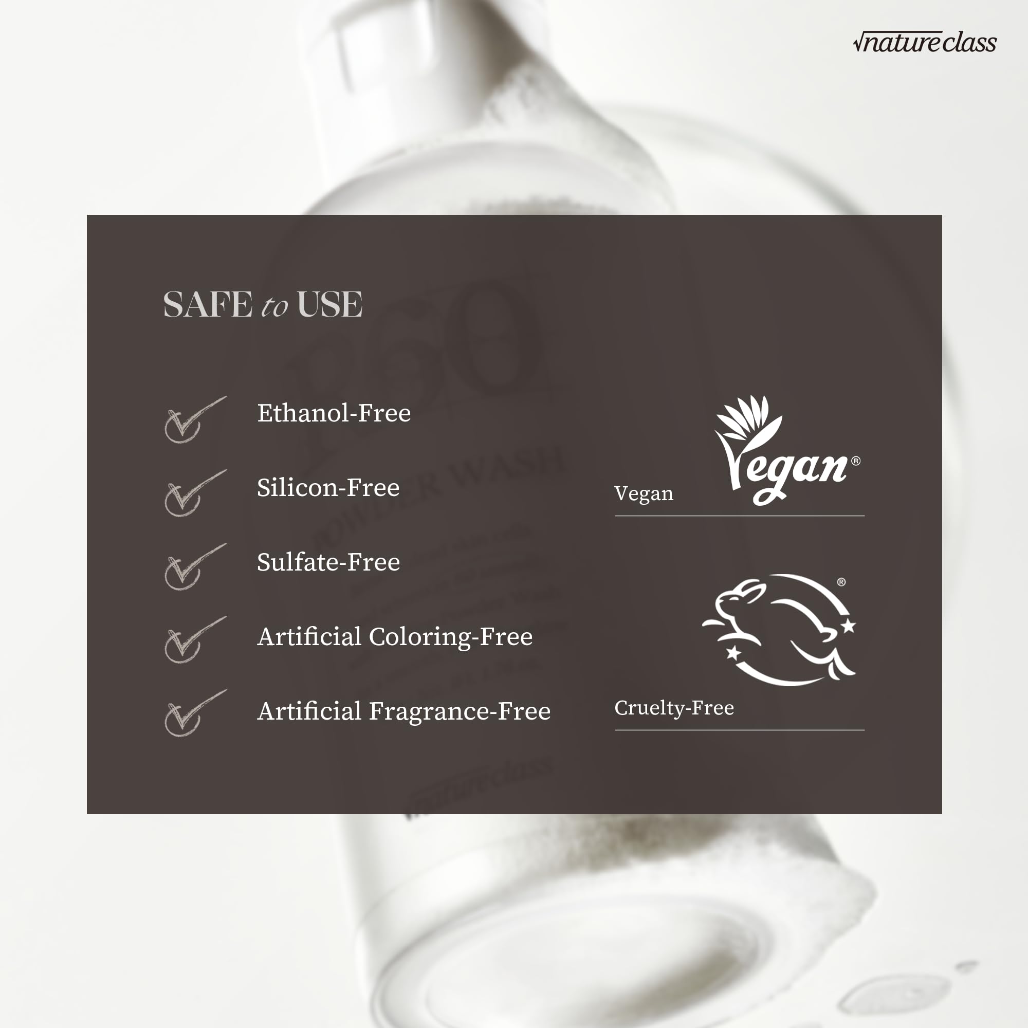 Natureclass R60 skin texture smoothing after use suggesting refined finish