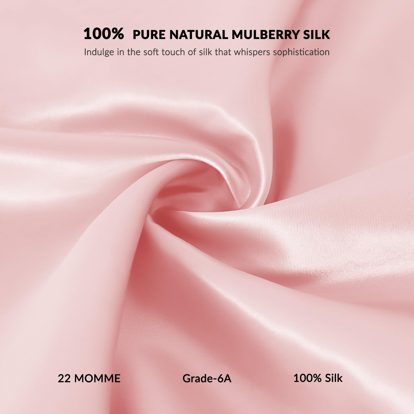 NatureKess double-layer silk bonnet pink worn for night protection