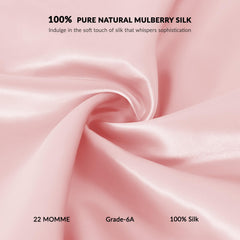 NatureKess double-layer silk bonnet pink worn for night protection