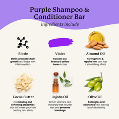 NATURÉL toning purple conditioner bar application for smooth hair