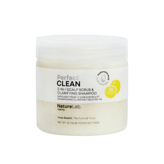 NatureLab.TOKYO Perfect Clean Scalp Scrub bottle offers a refreshing 2-in-1 cleanse for the scalp.