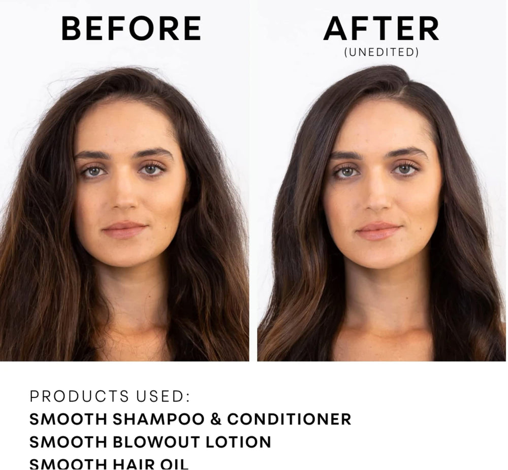 NatureLab Tokyo Perfect Smooth Conditioner bottle close-up highlights detangling and moisture.