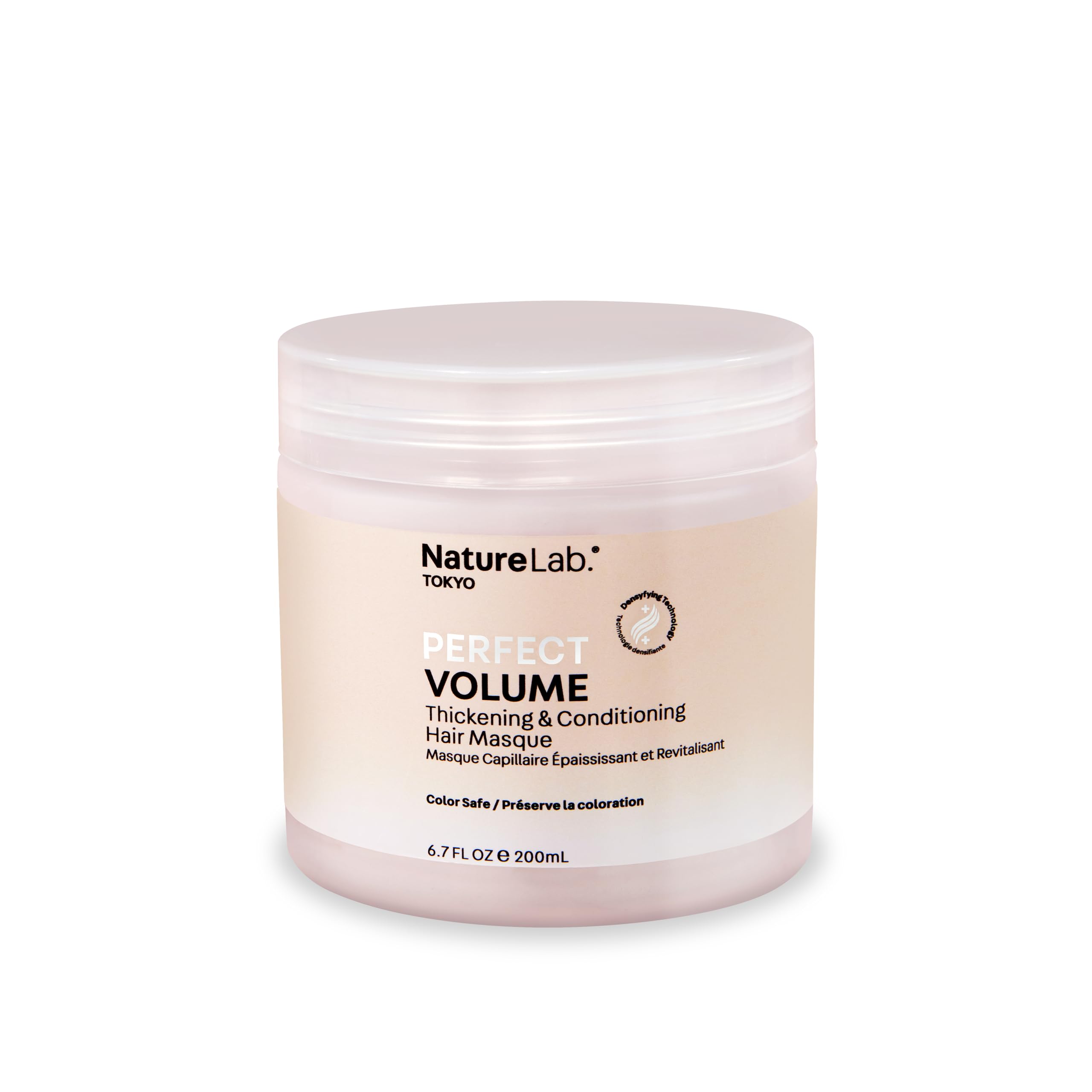 NATURELAB. TOKYO Perfect Volume Masque bottle for weightless lift and conditioning.