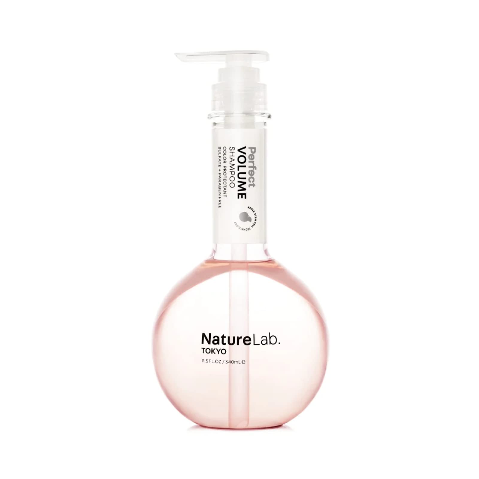 NatureLab.TOKYO Perfect Volume Shampoo bottle showing weightless lift for fine hair.