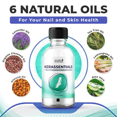 Nature’s NutriWave Kerassentials Oil texture shown on skin for quick absorption