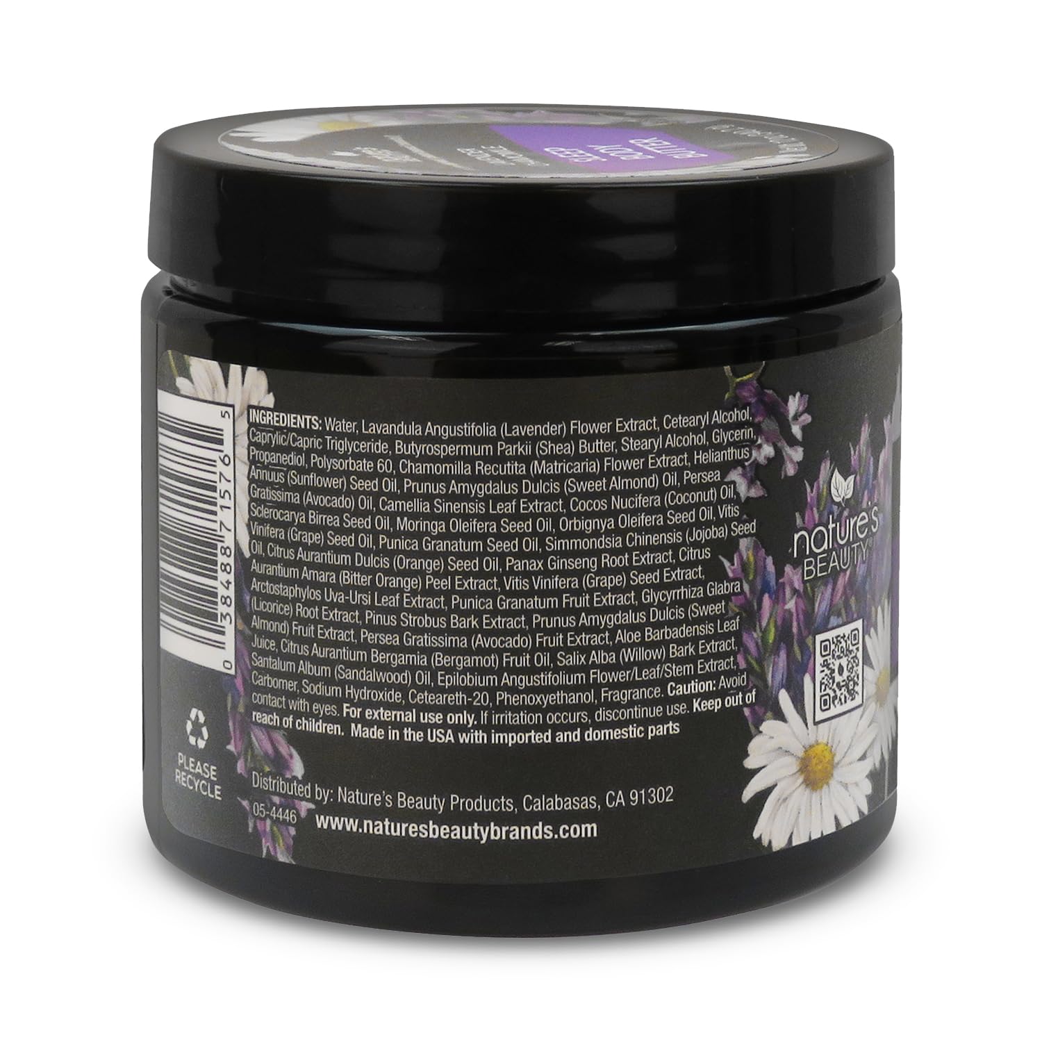 Nature's Beauty empaque claro, diseño elegante en frascos de 12 oz