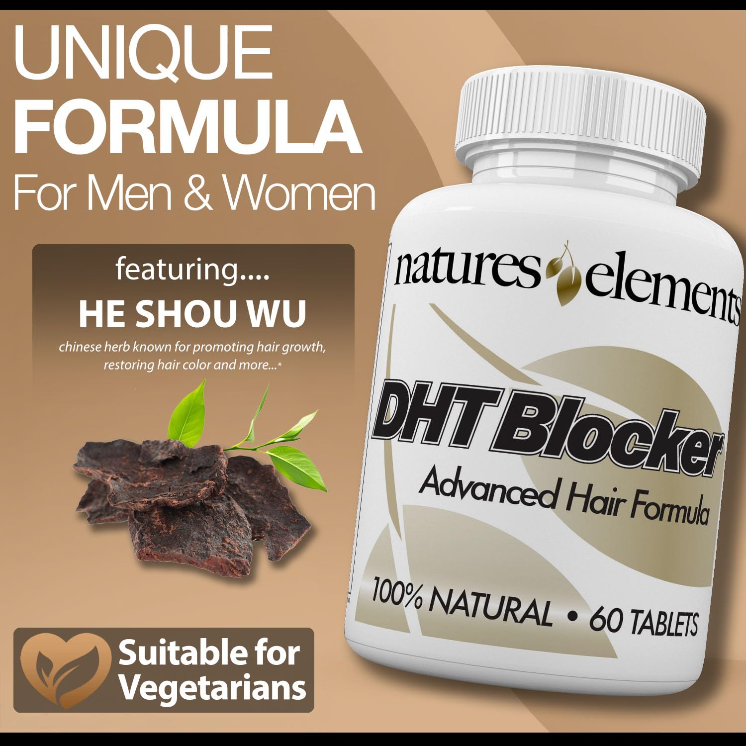 Natures Elements DHT Blocker pumpkin seed grape seed focus highlights traditional support