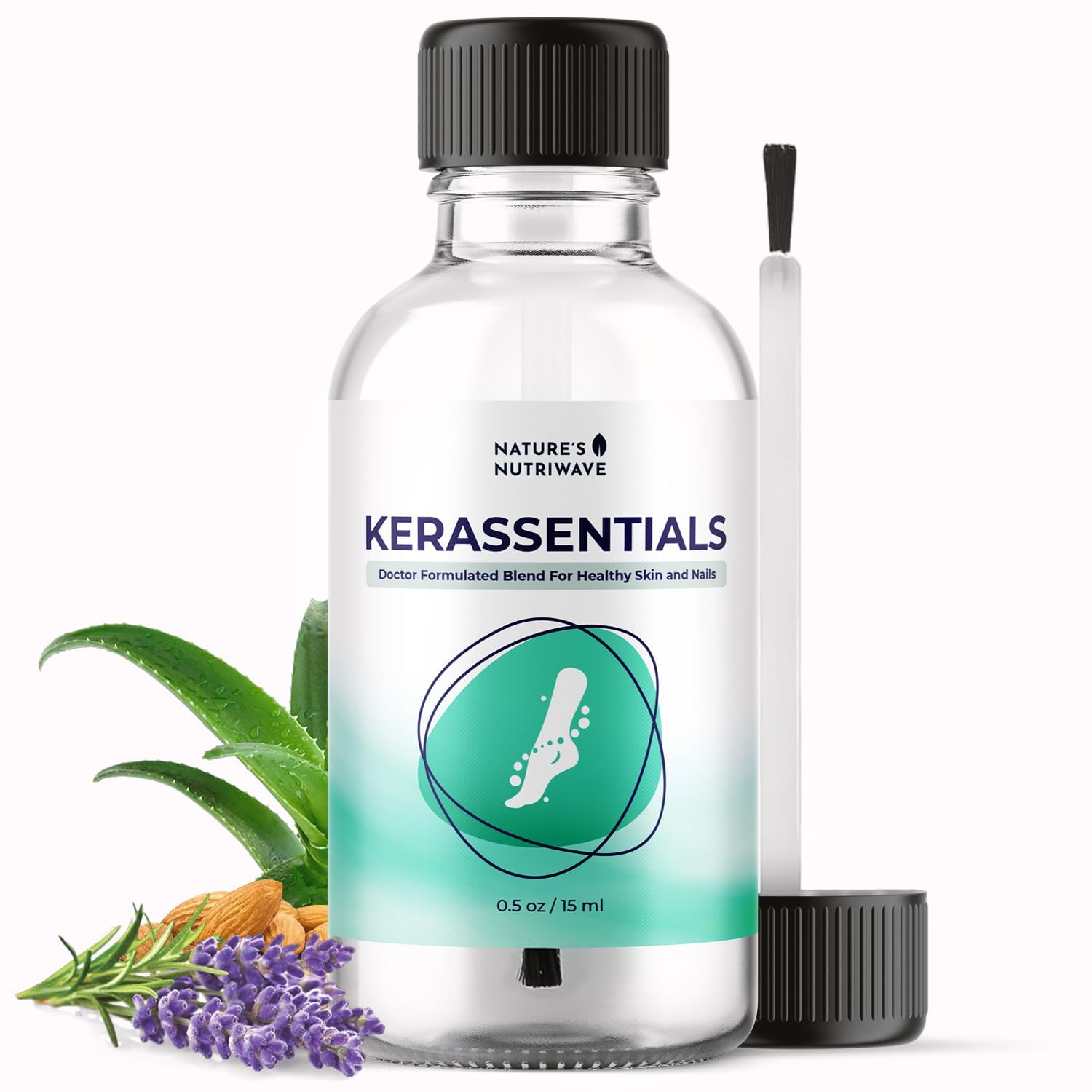 Nature’s NutriWave Kerassentials Oil bottle with fast-absorbing plant-based formula