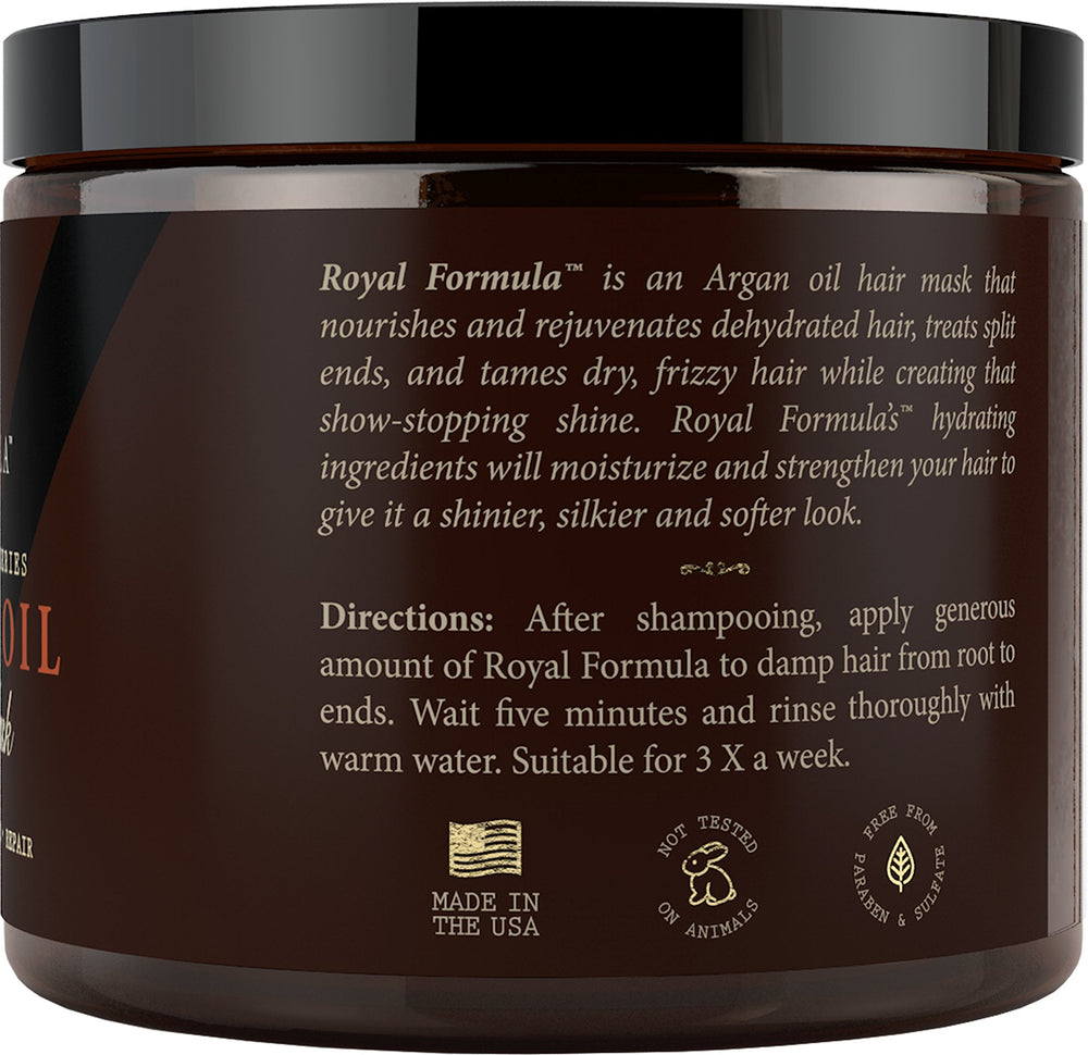 Nature's Potent Argan Oil Hair Mask during rinse demonstrating easy detangling.