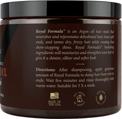 Nature's Potent Argan Oil Hair Mask during rinse demonstrating easy detangling.