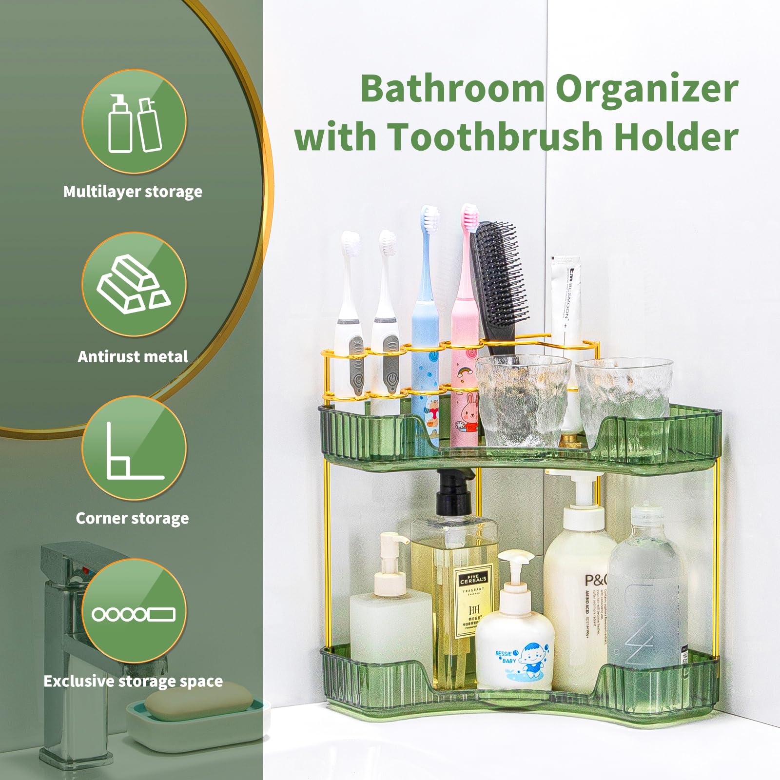 NATURE'S SOURCE 2-tier-green-storage-drawer-closeup focuses on spacious capacity