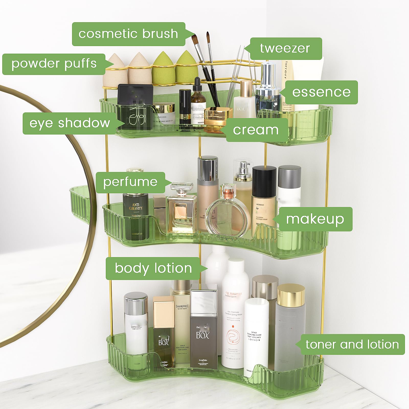 Nature's Source acrylic organizer is sturdy and waterproof for daily use.