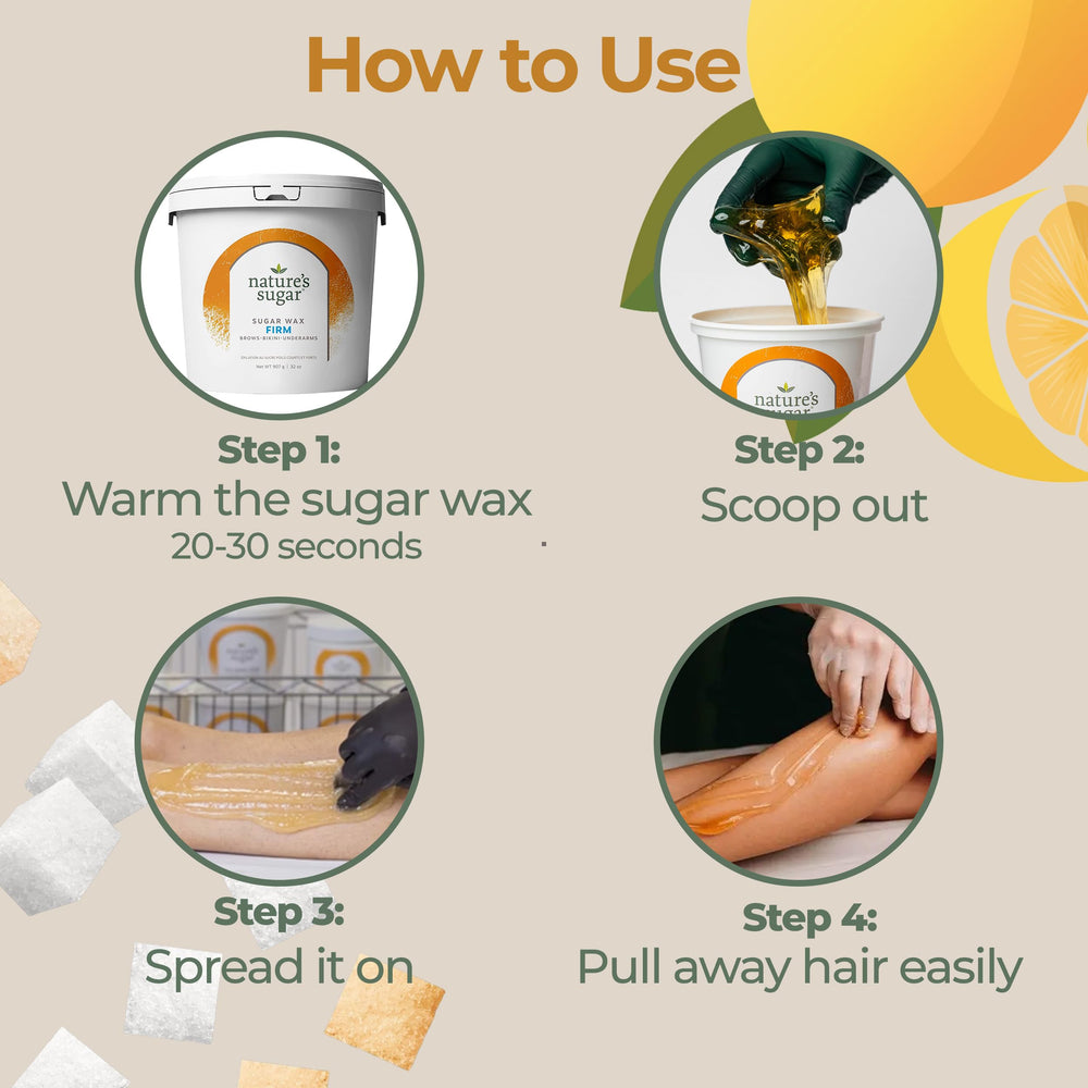 Nature's Sugar firm wax at-home kit setup for easy self-care