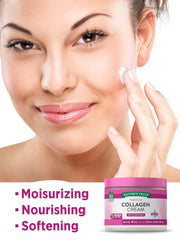 Nature's Truth Collagen Cream being applied to the face for gentle hydration.