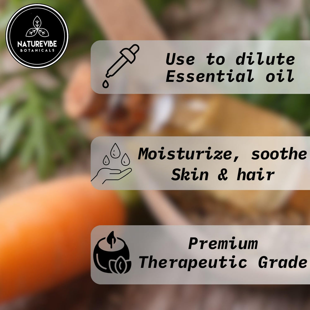 Naturevibe Botanicals carrot oil jar emphasizes airtight freshness