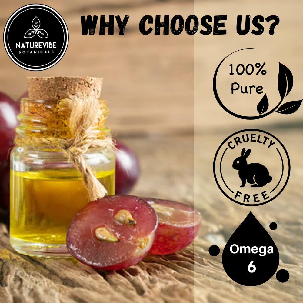 Naturevibe Botanicals grapeseed oil hexane-free label