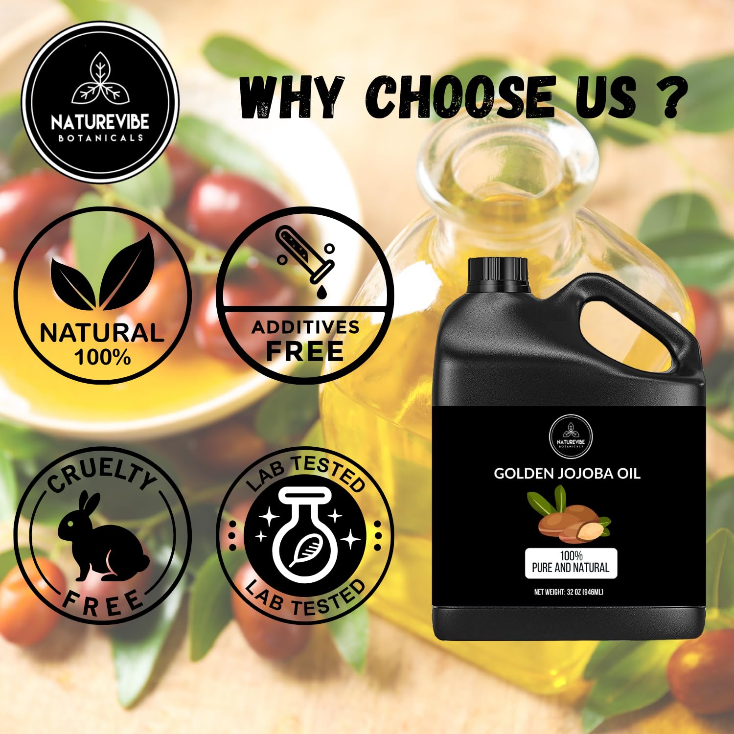 Naturevibe Botanicals jojoba oil cuticle softener for nourished, flexible nails