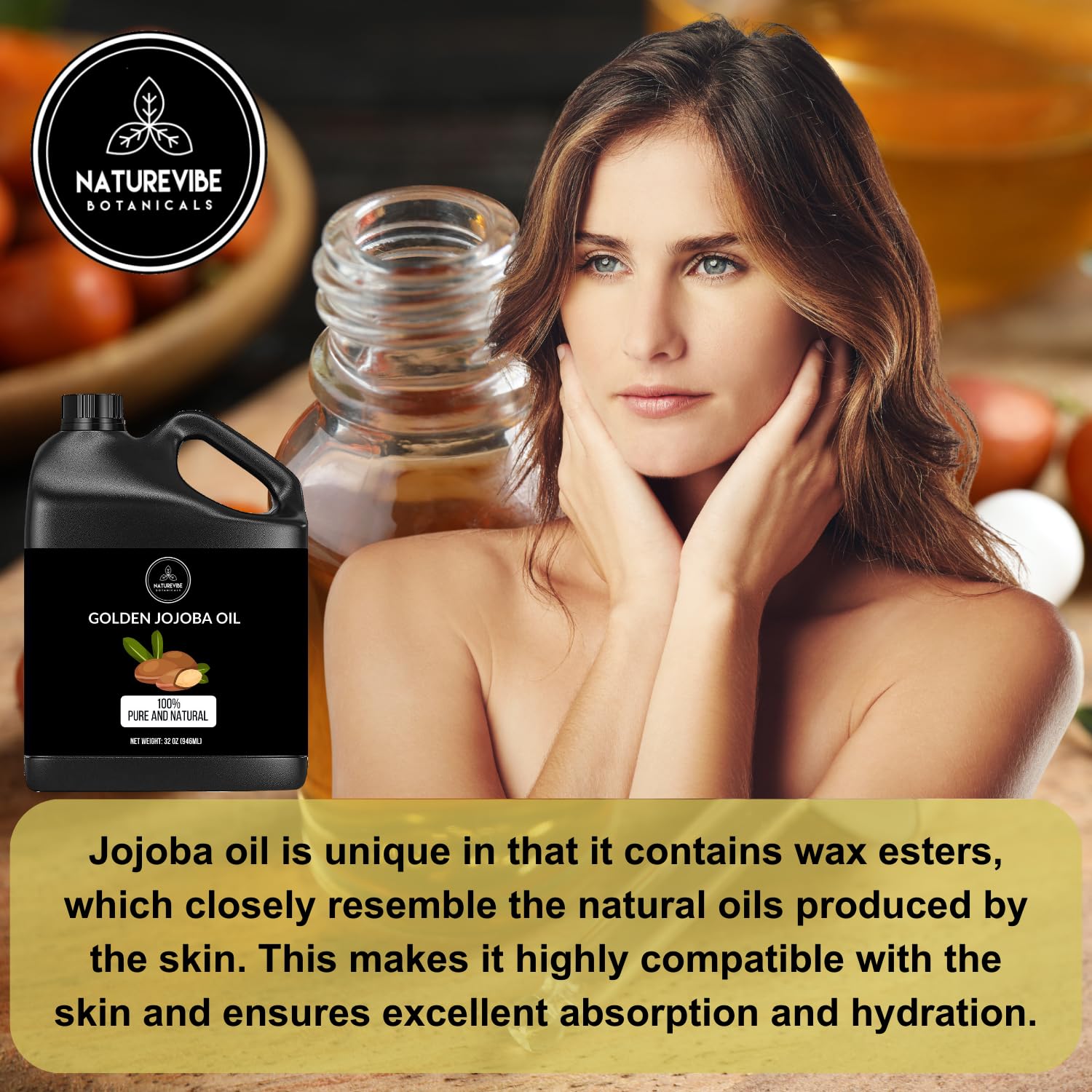 Naturevibe Botanicals jojoba oil scalp conditioner for balanced oil and smooth scalp