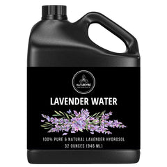 Naturevibe Botanicals Lavender Water 32oz in airtight jar for facial toning and fabric refresh.