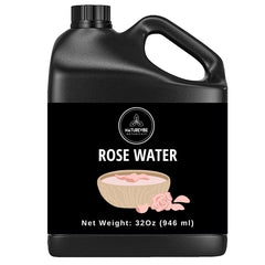 Naturevibe Botanicals Rose Water Toner bottle closeup highlights alcohol-free formula.