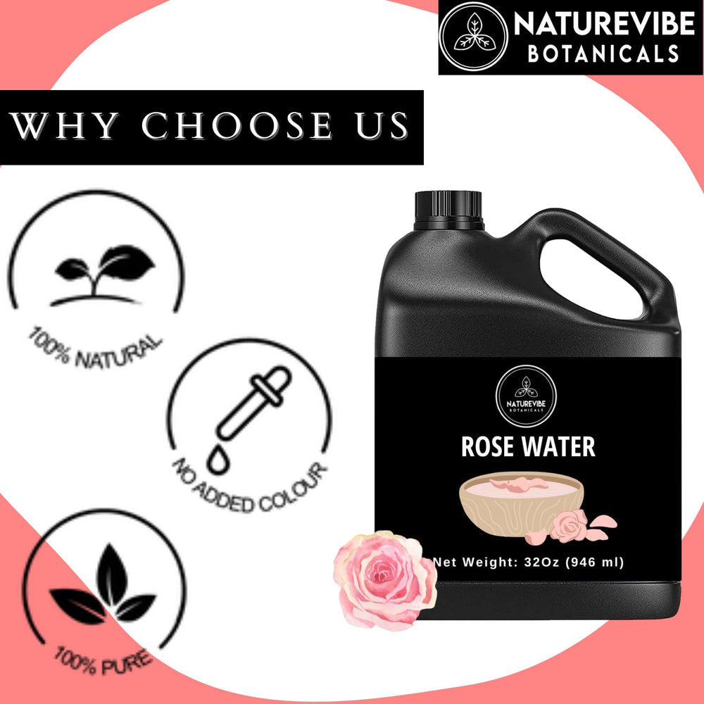 Naturevibe Botanicals Rose Water Toner long-lasting, family-size bottle for shared use.