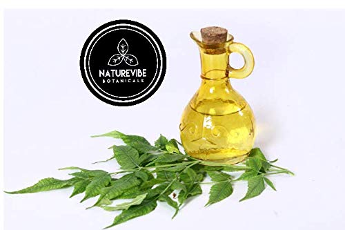 Naturevibe Neem Oil jar closeup shows resealable lid for freshness and easy storage.