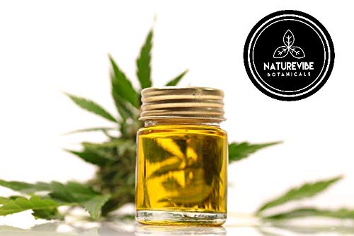 Naturevibe Botanicals neem oil label closeup highlights 100% pure natural quality.