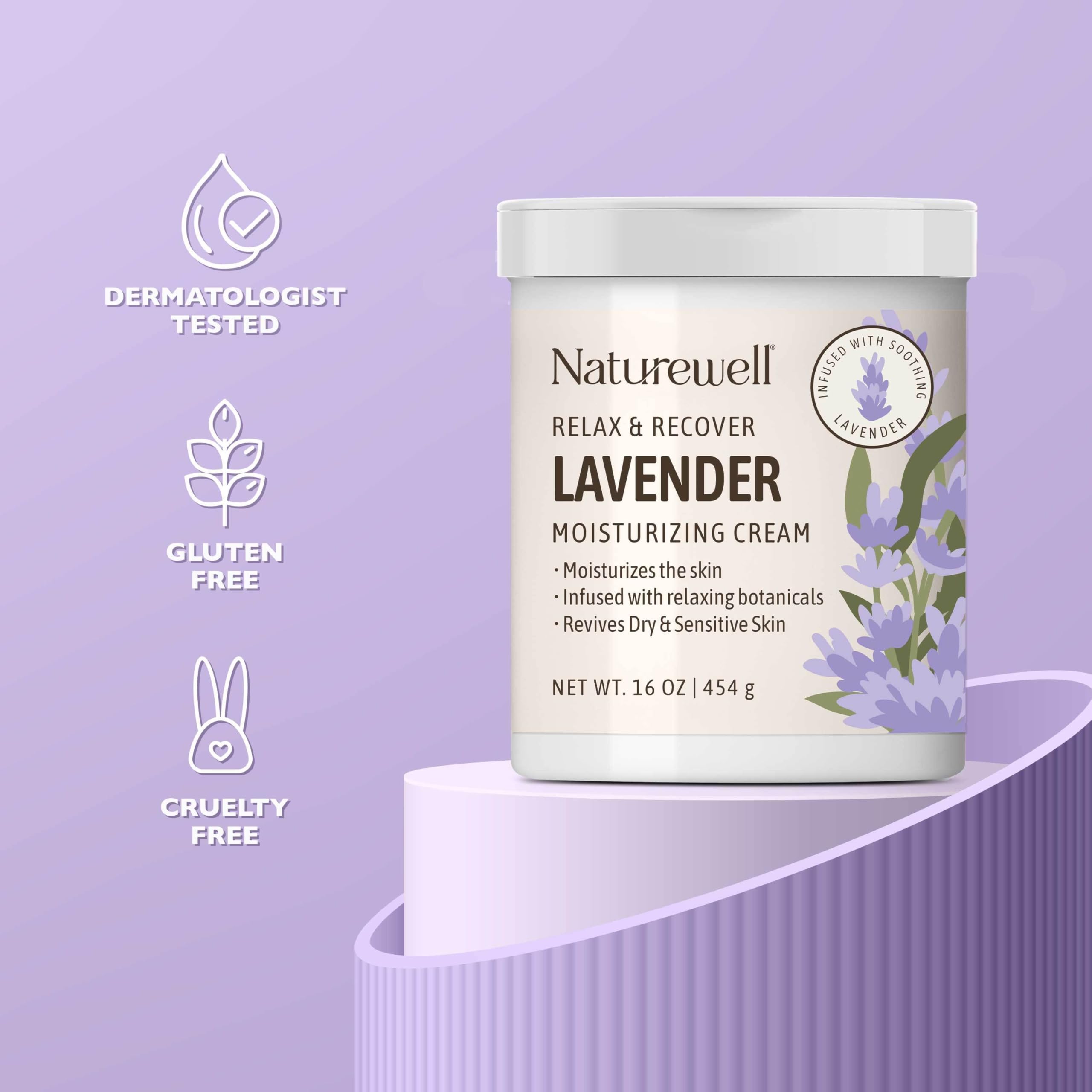 Nature Well cream applied to face, body, and hands for versatile hydration.