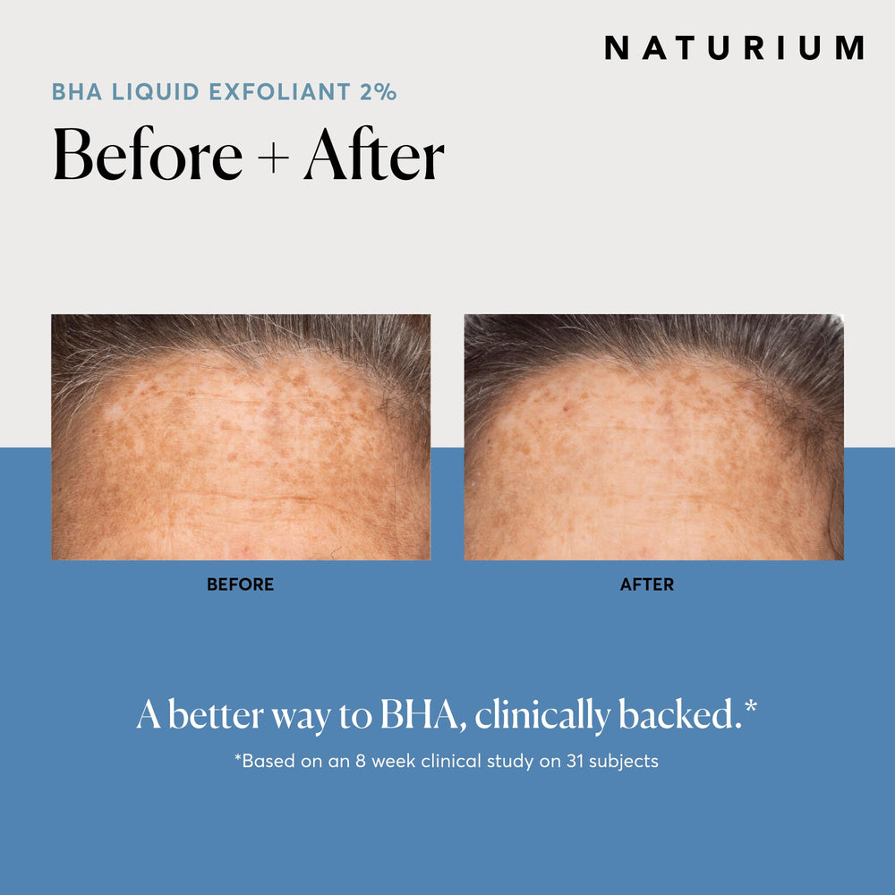 Naturium BHA Liquid Exfoliant on skin for smoother texture
