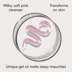 Naturium Camellia Creamy Cleansing Oil massaged onto the face for makeup removal.