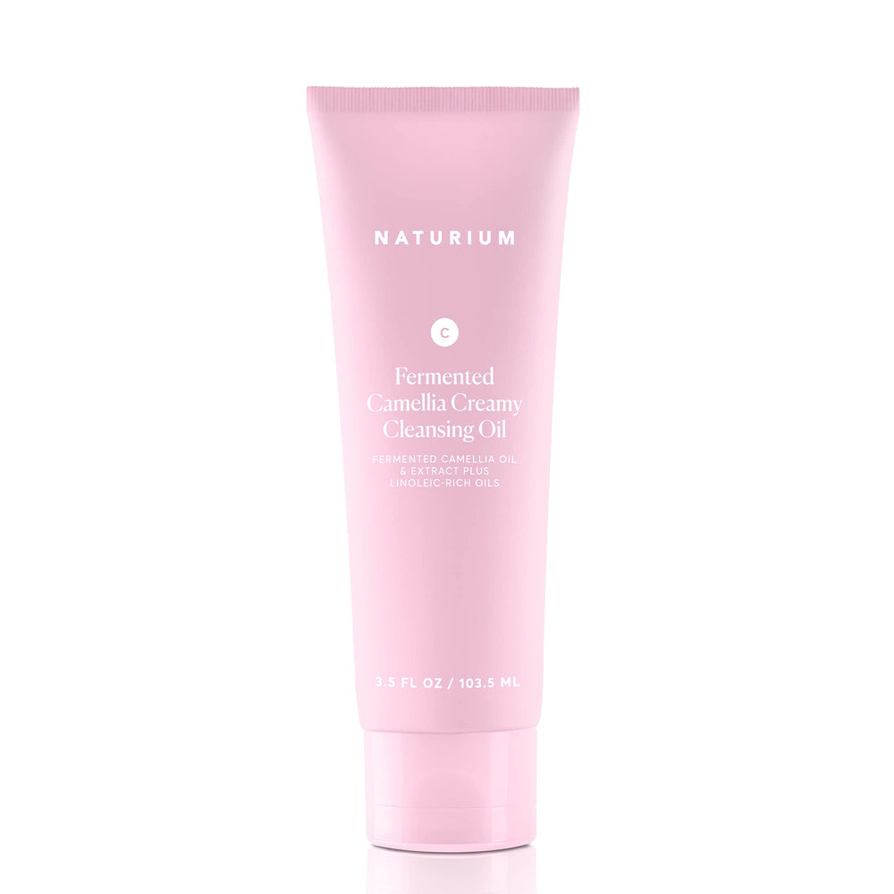 Naturium Camellia Creamy Cleansing Oil gel-to-oil transition on skin.