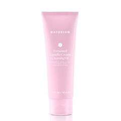 Naturium Camellia Creamy Cleansing Oil gel-to-oil transition on skin.