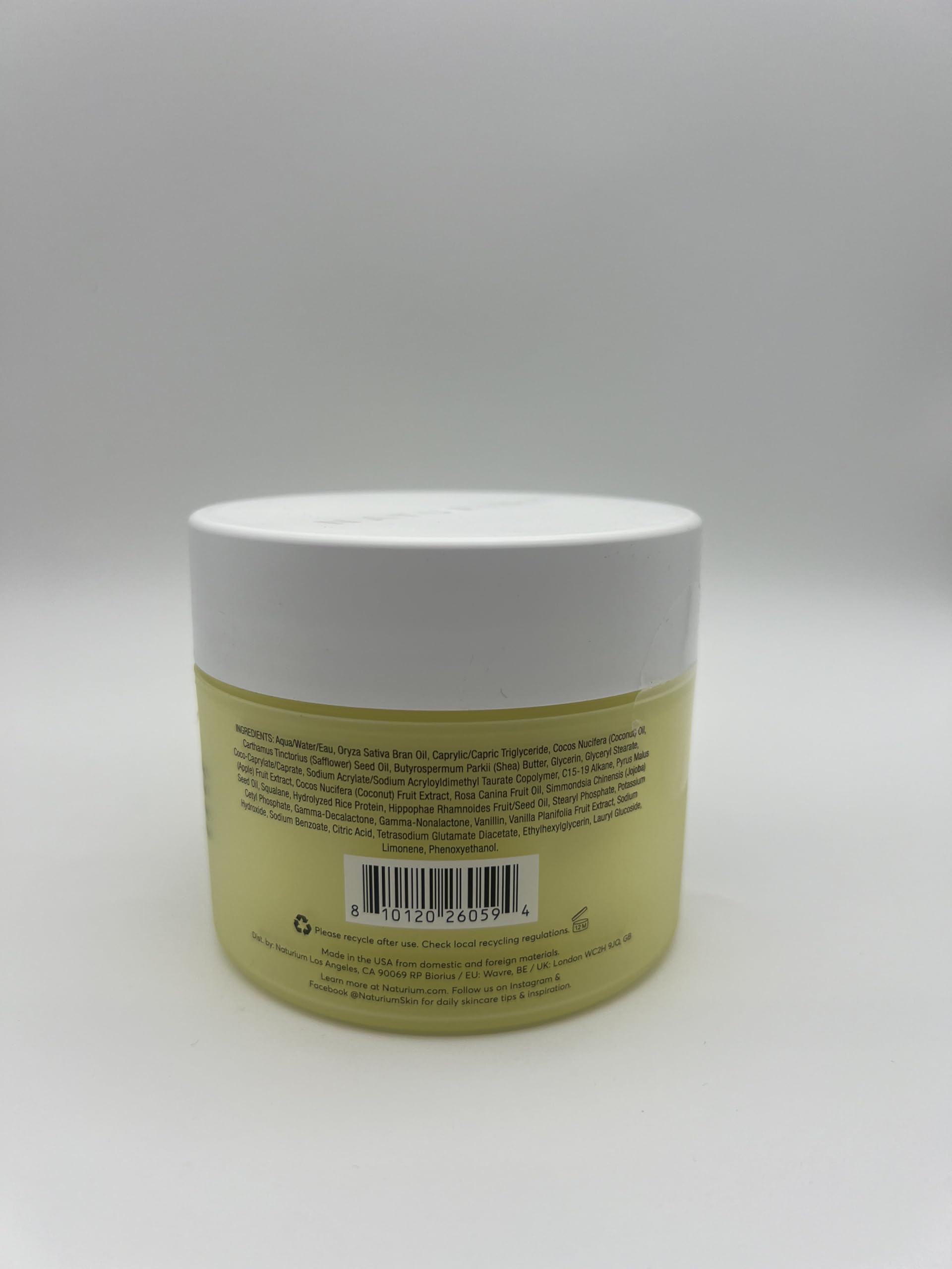 Naturium Glow Getter creamy texture swirl reveals non-greasy formula for daily moisture.
