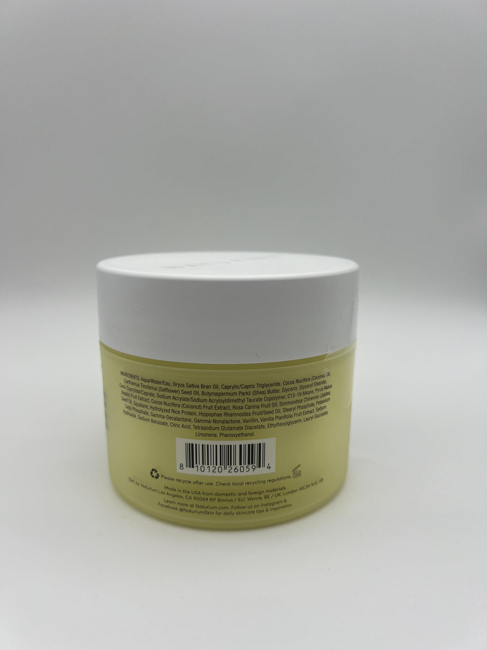 Naturium Glow Getter creamy texture swirl reveals non-greasy formula for daily moisture.