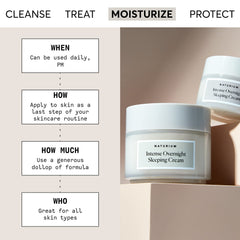 Naturium Intense Overnight Sleeping Cream texture swirl highlights cushiony, hydrating veil