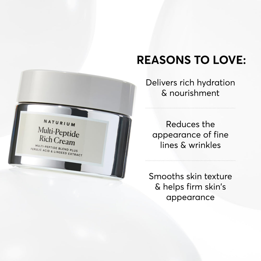 Naturium Multi-Peptide Rich Cream swatch on hand demonstrates immediate hydration.