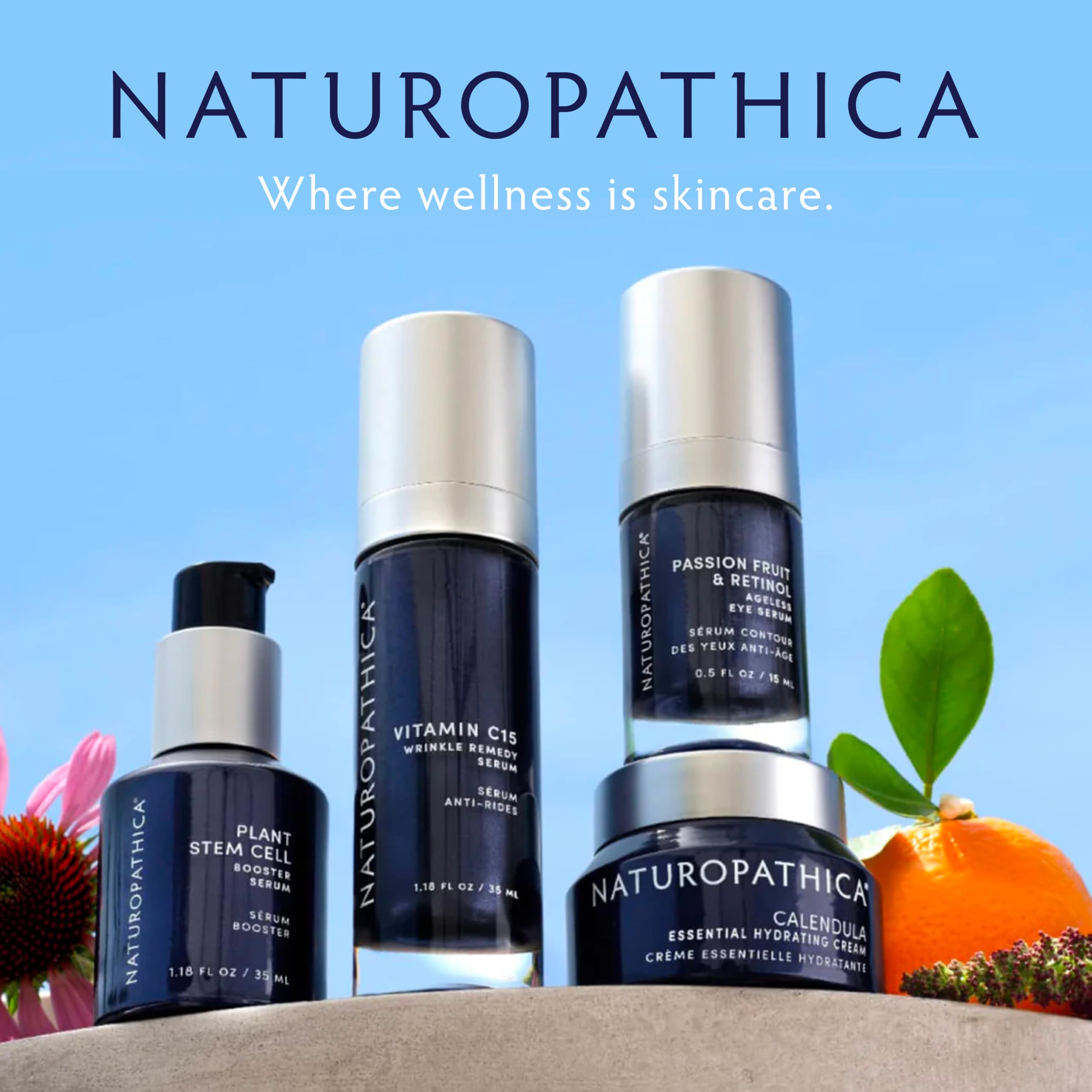 Naturopathica Aloe Vera Cleansing Gel with lavender blossoms, representing calming cleansing ritual.