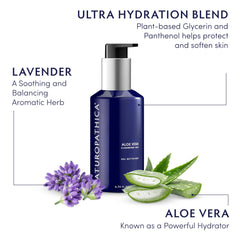 Naturopathica Aloe Vera Cleansing Gel tube with labels, highlighting sulfate-free formula.