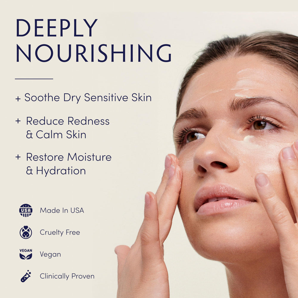 Naturopathica Calendula Essential Hydrating Cream jar closeup highlights rich texture and soothing calendula benefits.