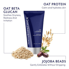 Naturopathica Oat Cleansing Polish 3-in-1 display demonstrating versatile use