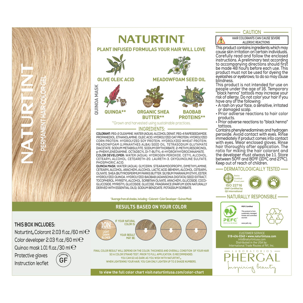 Naturtint 10N Light Dawn Blonde application brush demonstrates precise, even at-home color application.