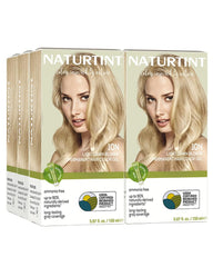 Naturtint 10N Light Dawn Blonde box showcases at-home color kit for salon-like results.