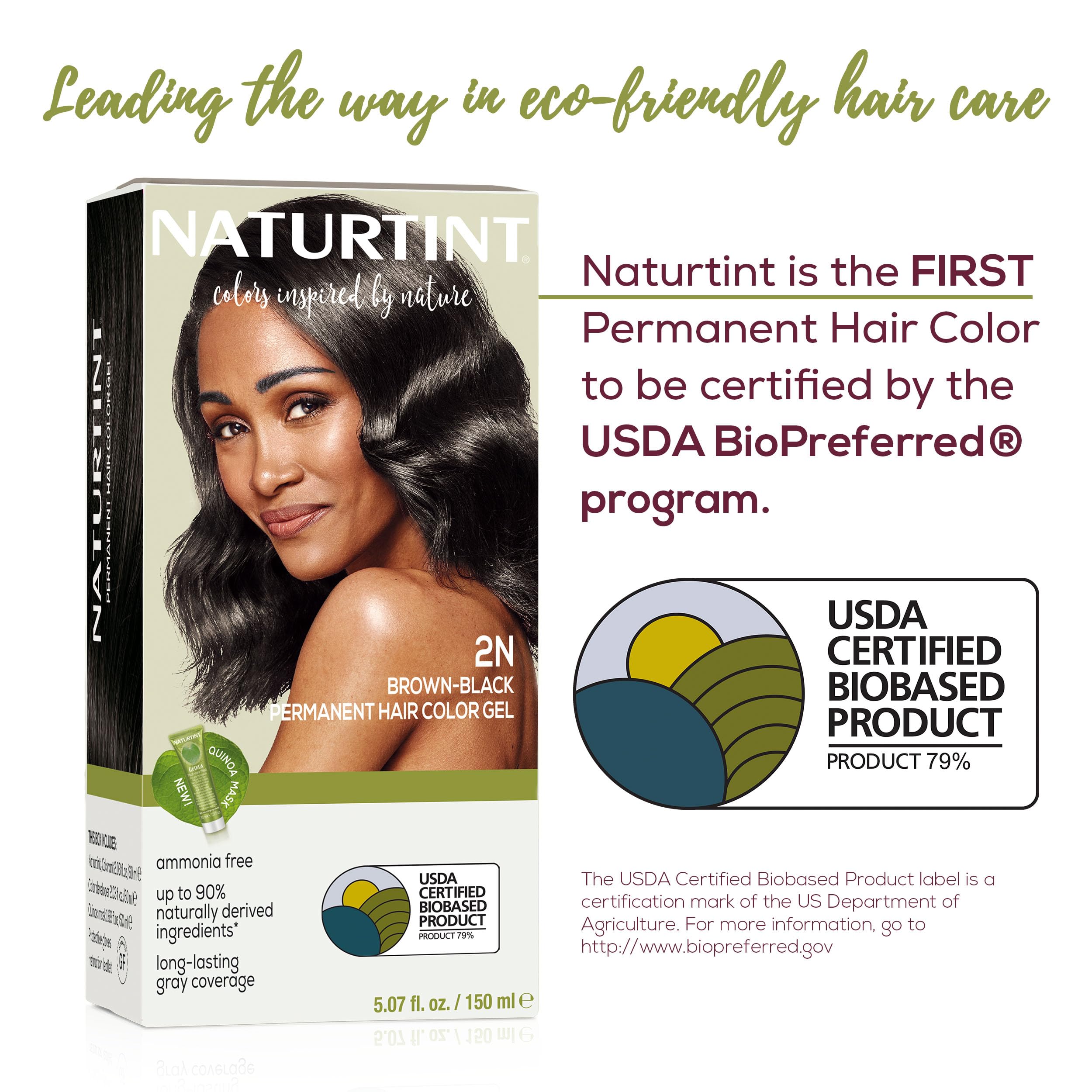 Naturtint 2N Brown Black gloves indicate clean, precise home coloring