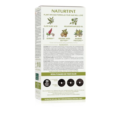 Naturtint 2N Brown Black swatch displays natural shade and gray coverage potential