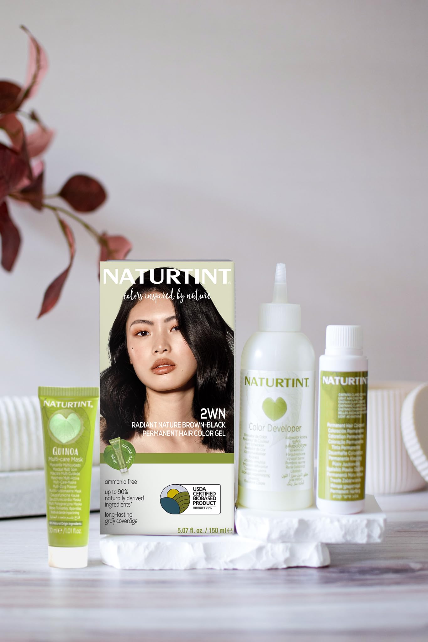Naturtint 2WN radiant nature brown black application — easy, mess-free process at home