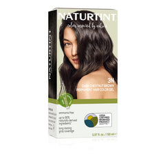 Naturtint 3N Dark Chestnut Brown box packaging highlights natural ingredients for at-home color
